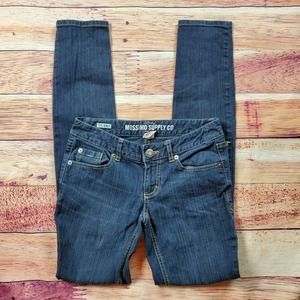 CC - Mossimo Skinny Jeans SZ 1 Regular Fit 6 Denim Low Rise Dark Wash Stretch